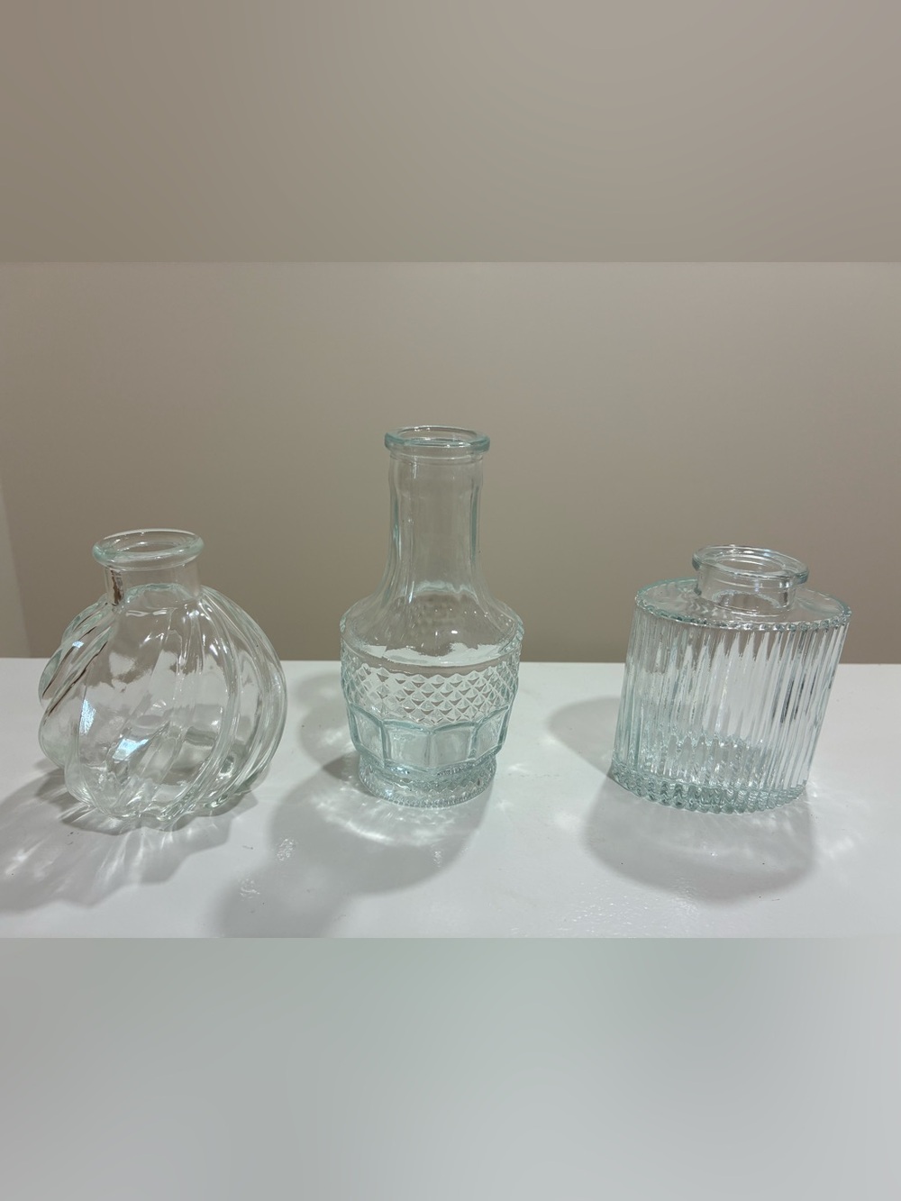 Set of 3 Decorative Bud Vases